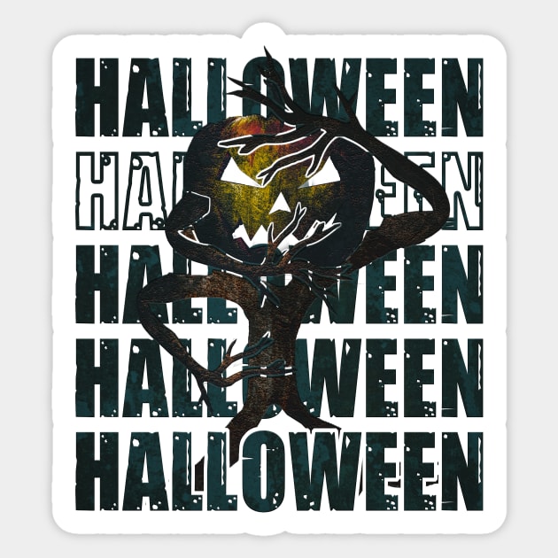 Halloween 2022 curved pumpkin Sticker by nowsadmahi